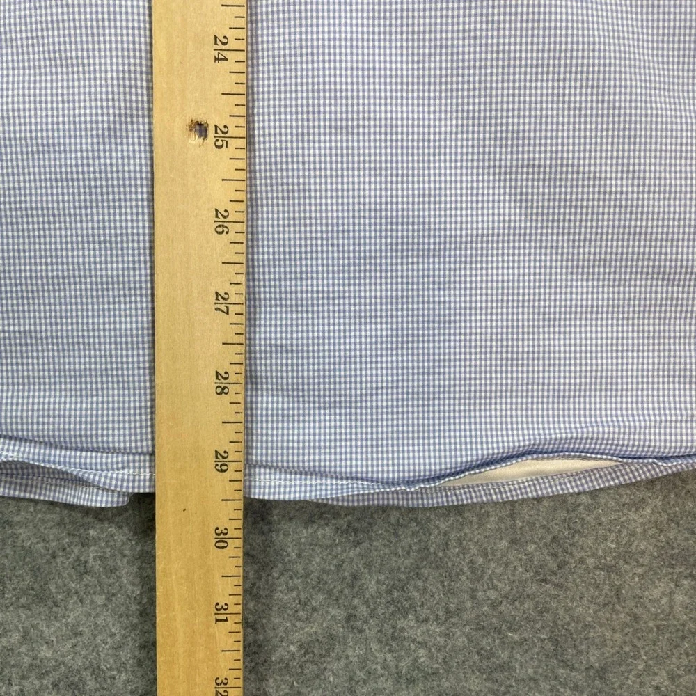 Orvis Mens Shirt L Blue Gingham Long Sleeve Active Fit Flat Front Fishing Hemp - Picture 13 of 16